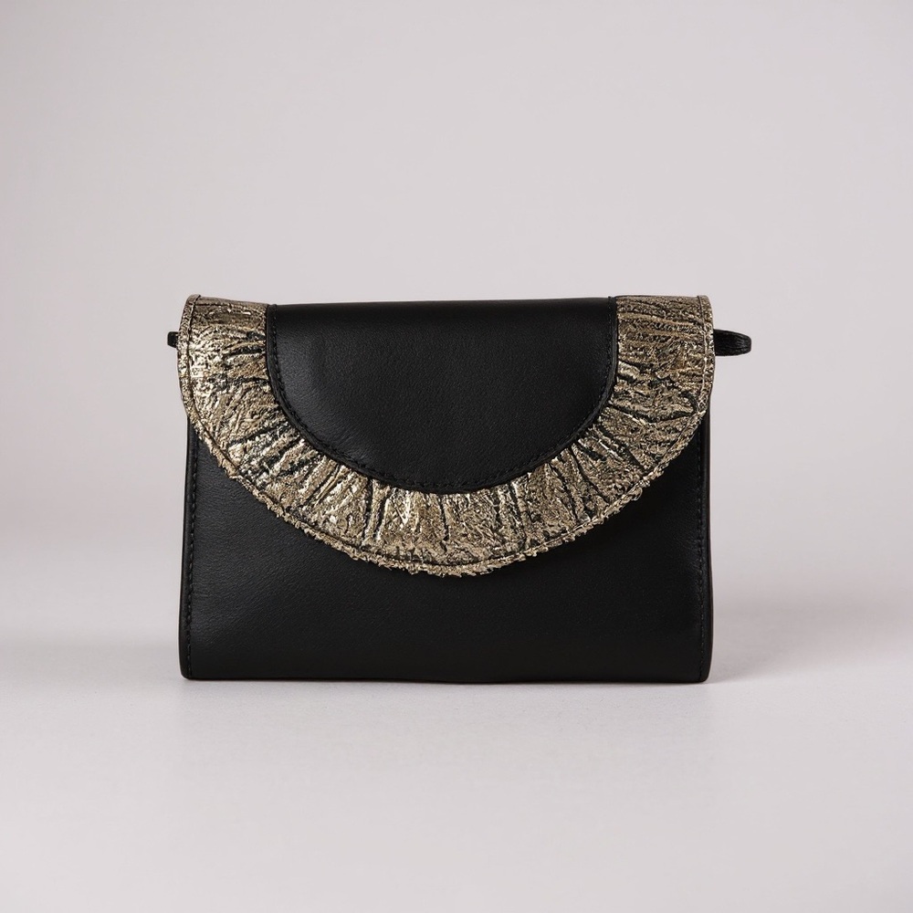 Elegant Black and Gold Clutch